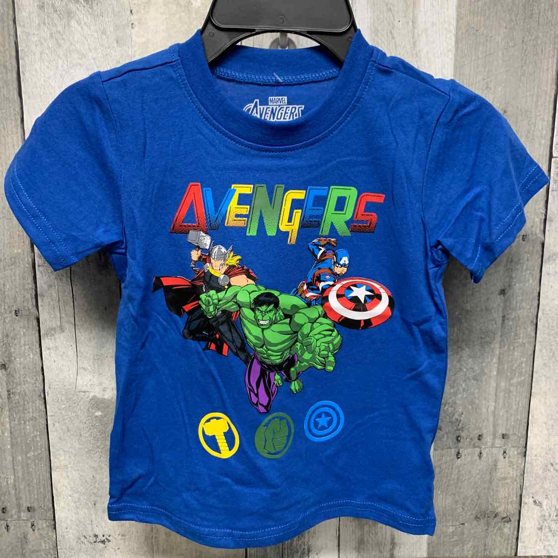 Size 4 Blue Graphic Marvel T Shirt