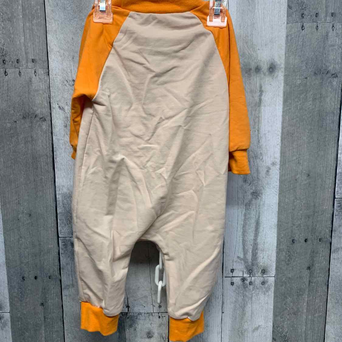 Size 3-6 Months Tan/Orange Mid Brand Romper