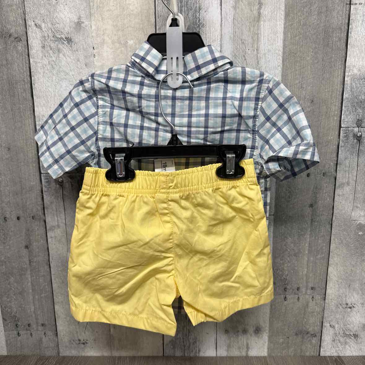 Size 18 Months Blue/Yellow Carter's Shirt/Shorts