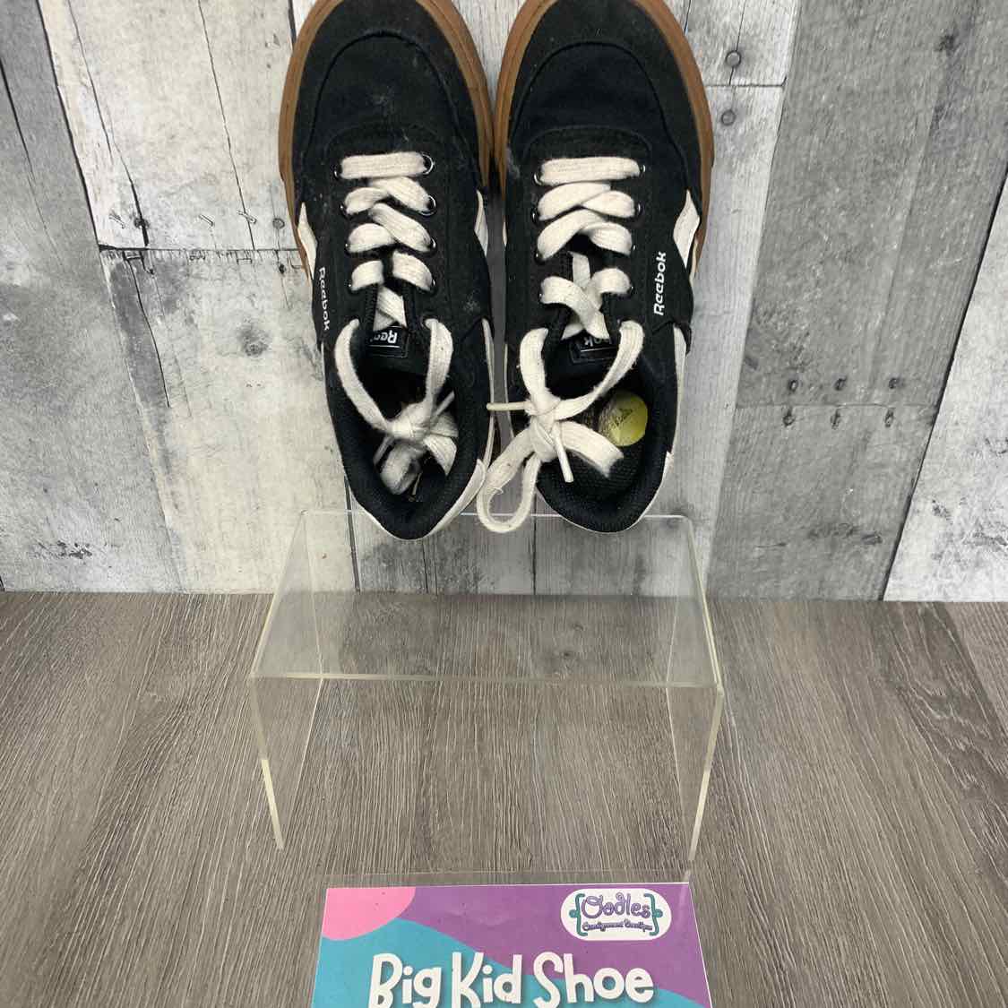 Size 1 Black/Brown Reebok Sneakers