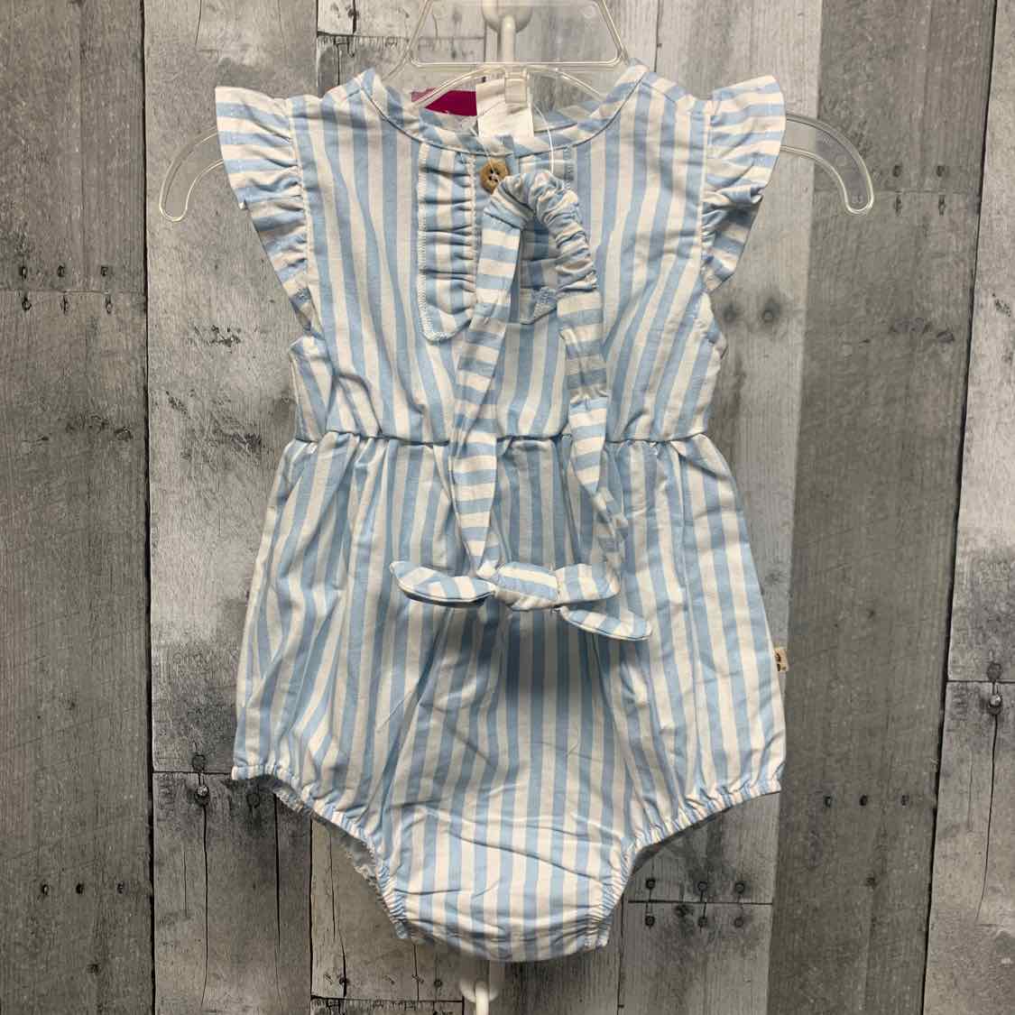 Size 3-6 Months Blue/White BearPaw Romper