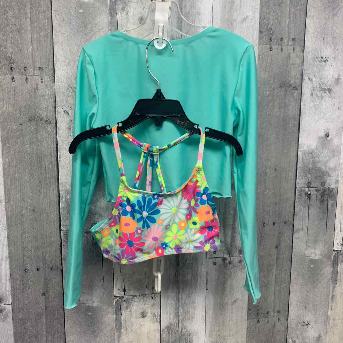 Size 8 Teal/Pink Cat & Jack Swim Suit - 2pc+
