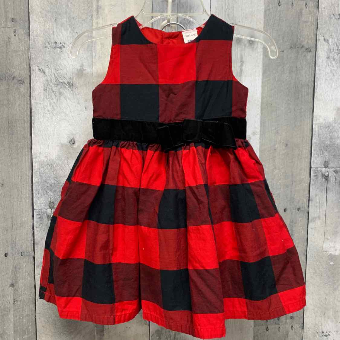 Size 12 Months Red/Black Carter's 2pc Dress