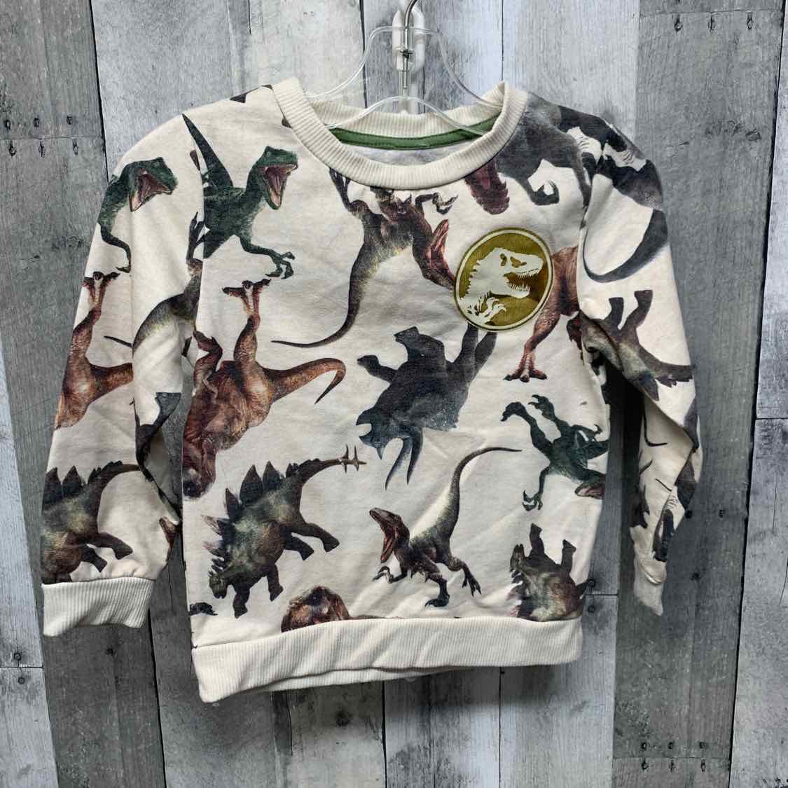 Size 4 Tan Graphic Jurassic World Sweat Shirt