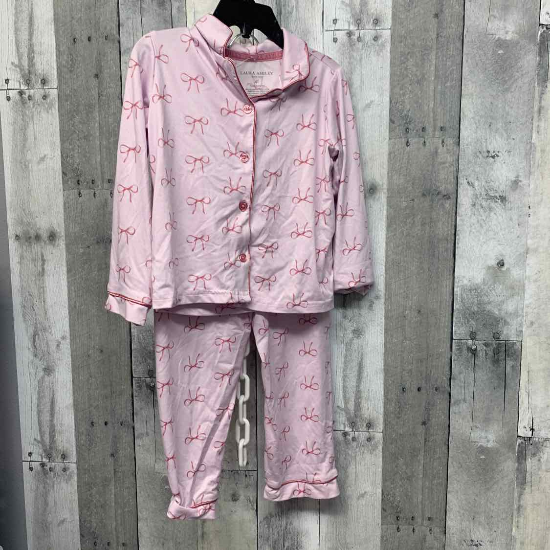 Size 4T Pink Print Laura Ashley 2pc PJs