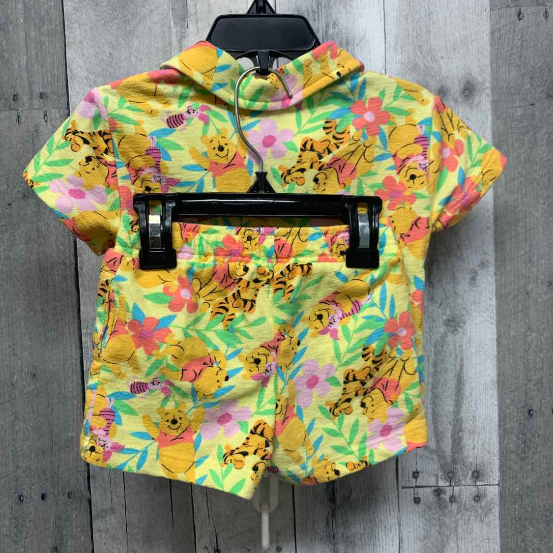 Size 3-6 Months Yellow/Green Disney Shirt/Shorts