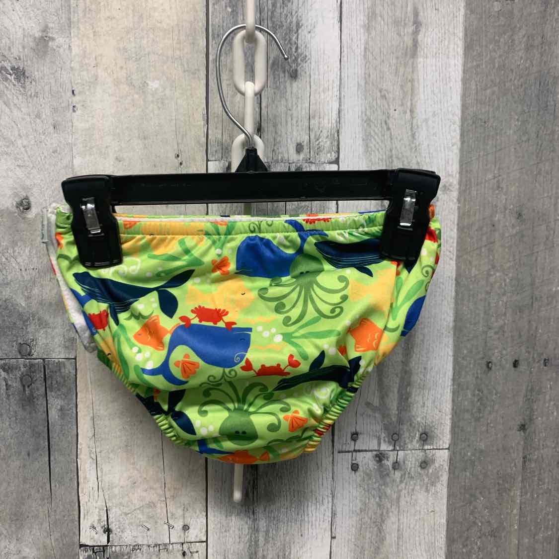 Size 4T Green/Blue B Brand Swim Diaper