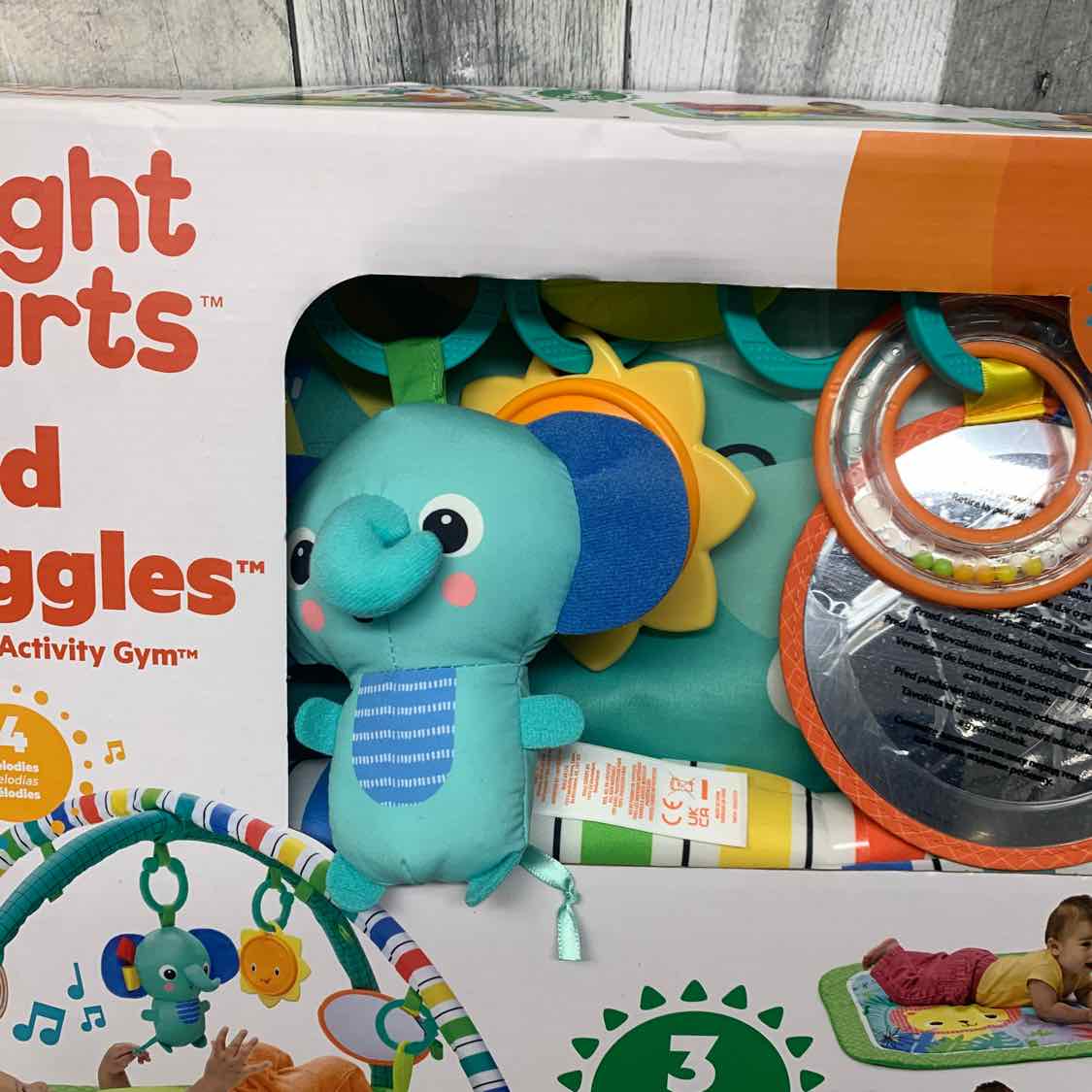 Bright Starts Green Print Floor Gym