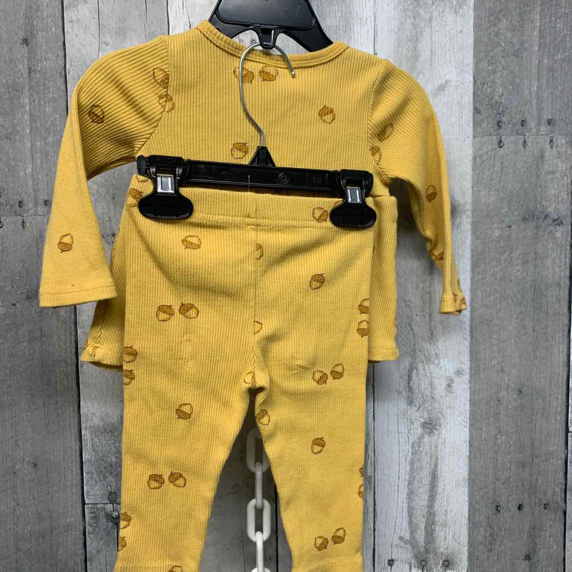 Size 3-6 Months Yellow Print Modern Moments by Gerber Shirt/Pants