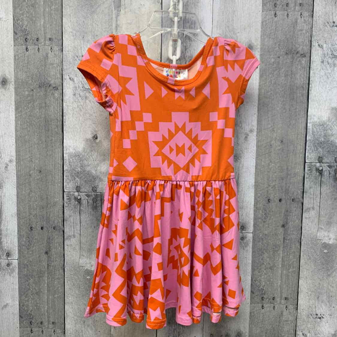 Size 2T Orange/Pink Dot Dot Smile Dress