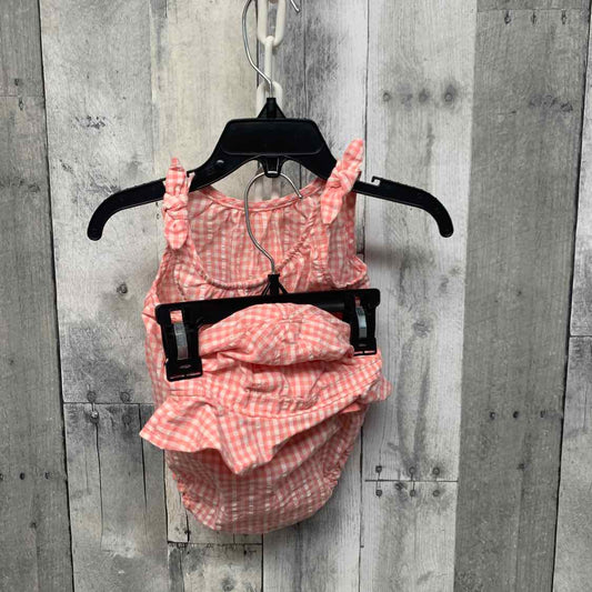 Size 3 Months White/Pink Carter's Romper