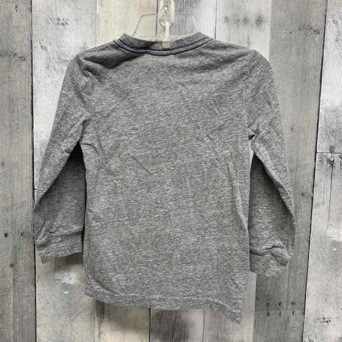 Size 3T Gray Graphic Carter's Long Sleeve Shirt