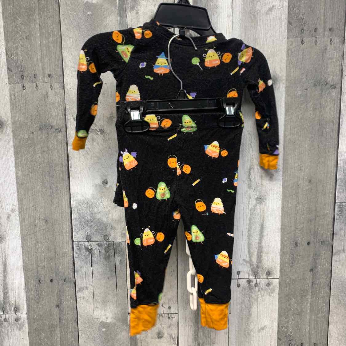 Size 6-12 Months Black Print Boutique Brand 2pc PJs