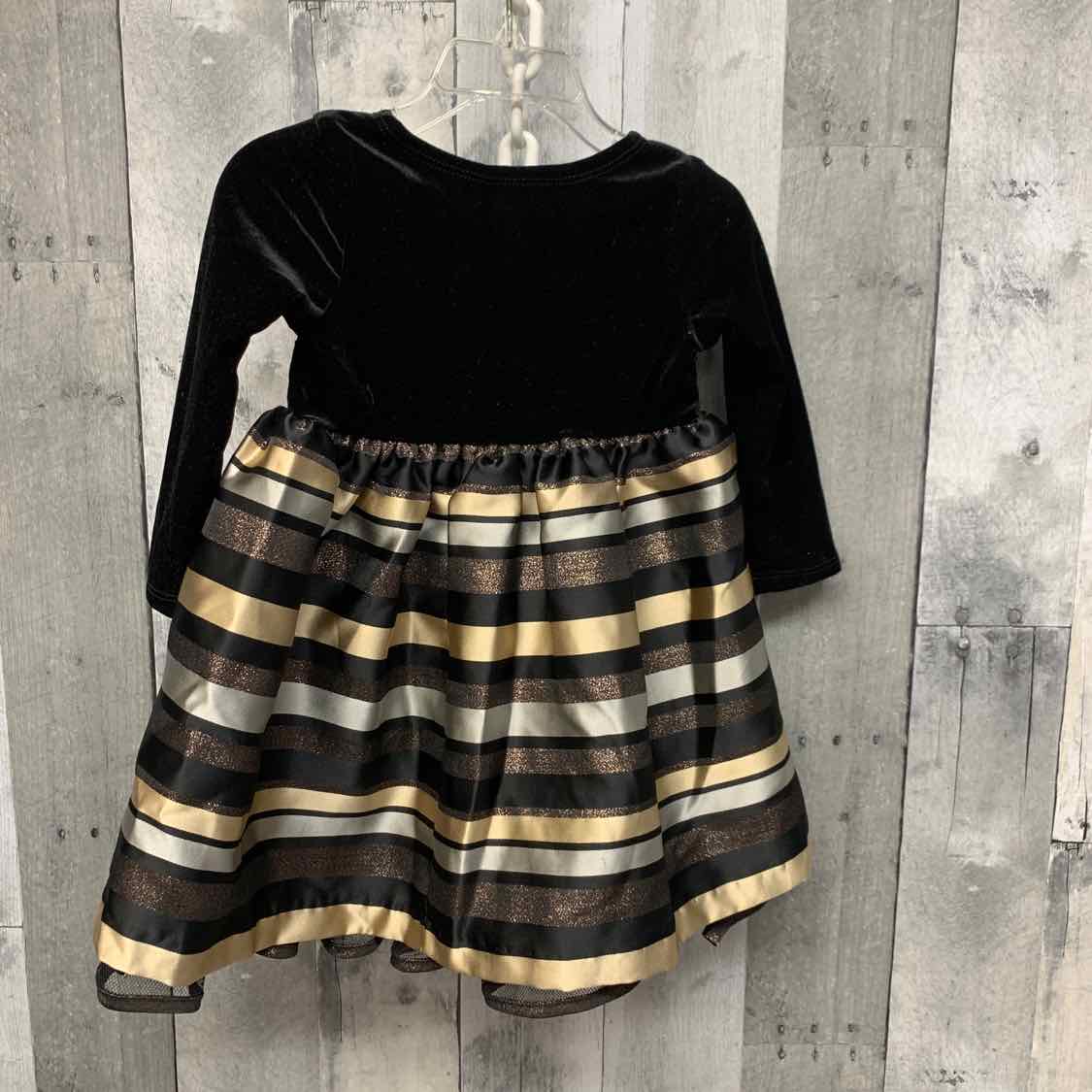 Size 18 Months Black/Gold Mid Brand Dress