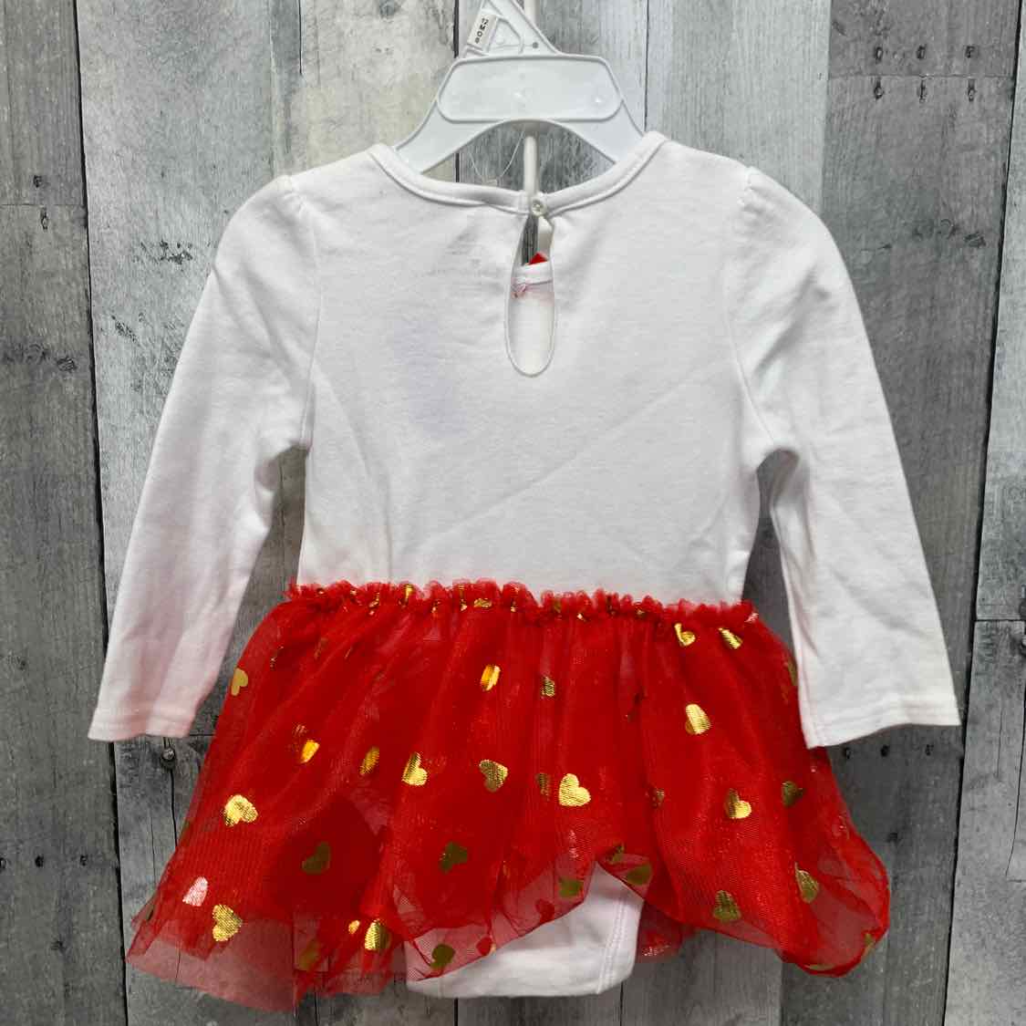 Size 12 Months White/Red Baby Starters Romper