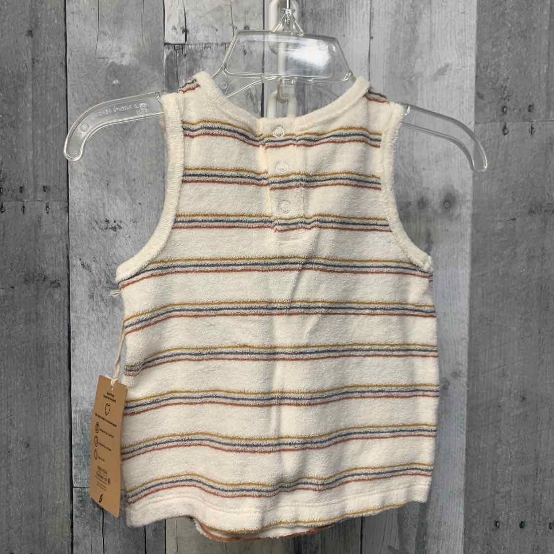 Size 12 Months White Striped B Brand Tank Top