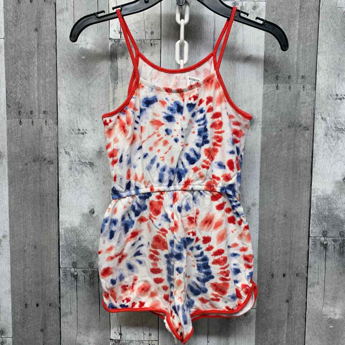 Size 7 White/Red Jumping Beans Romper