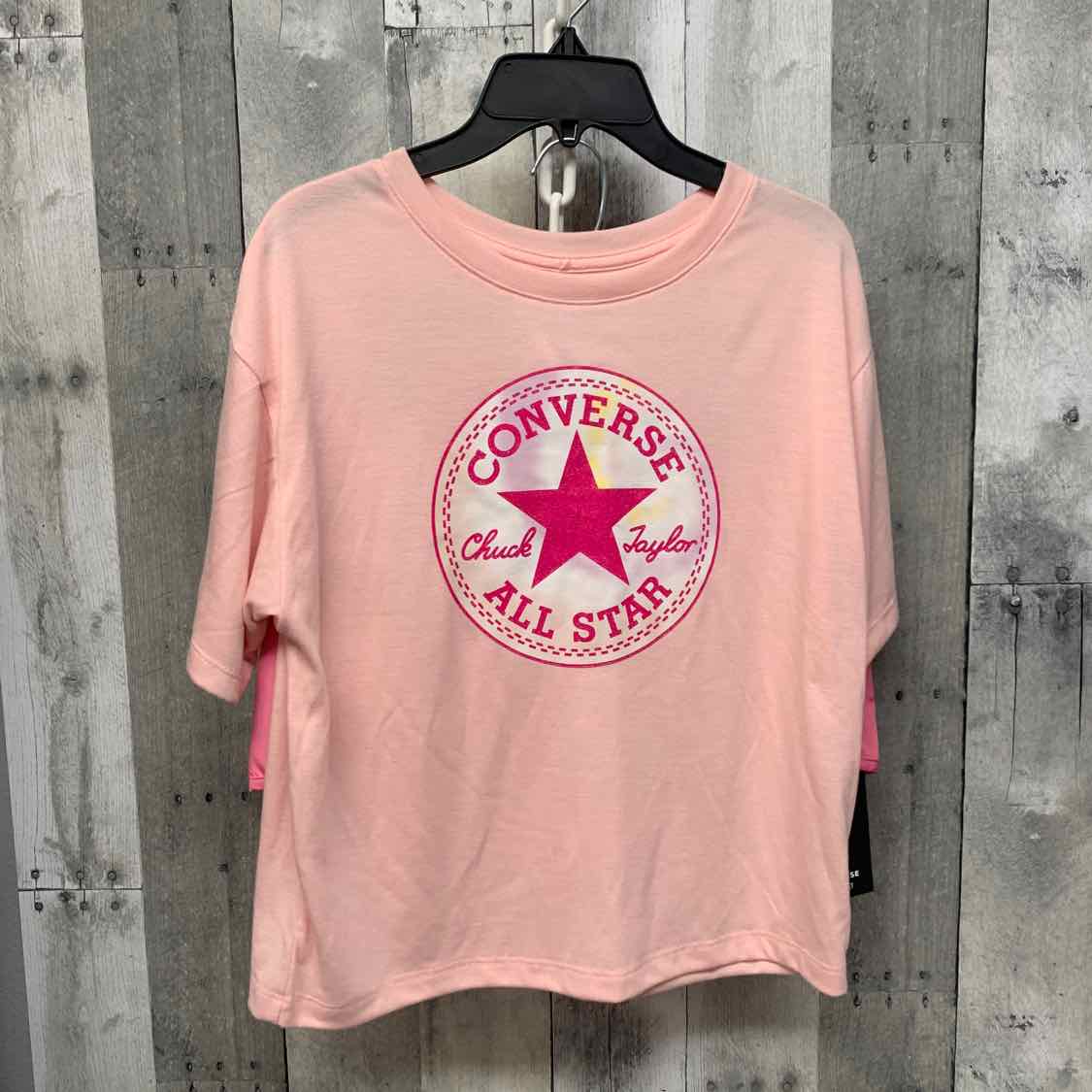 Size 12/13 Pink Graphic Converse Shirt/Shorts