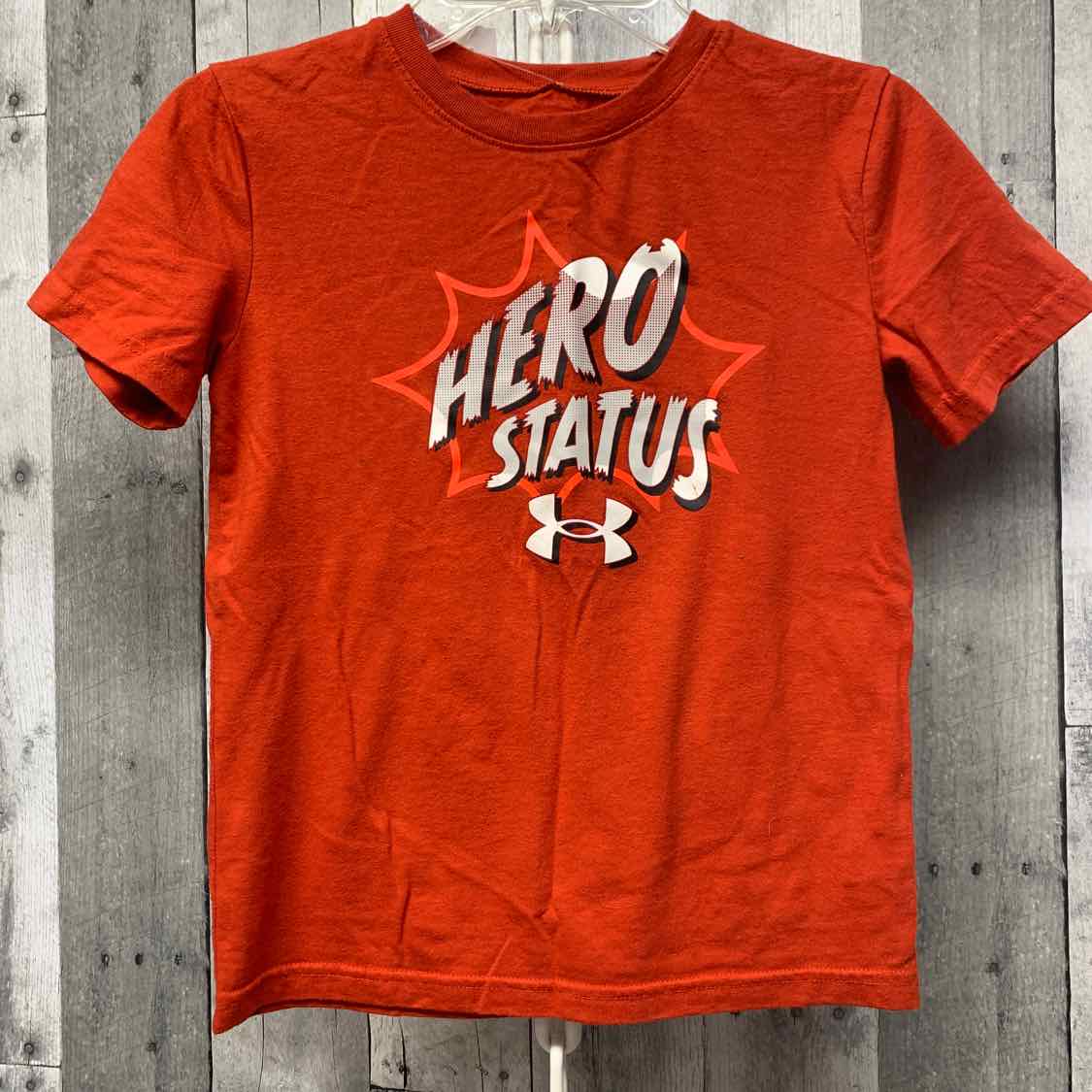 Size 7 Red Graphic Sport Brand T Shirt