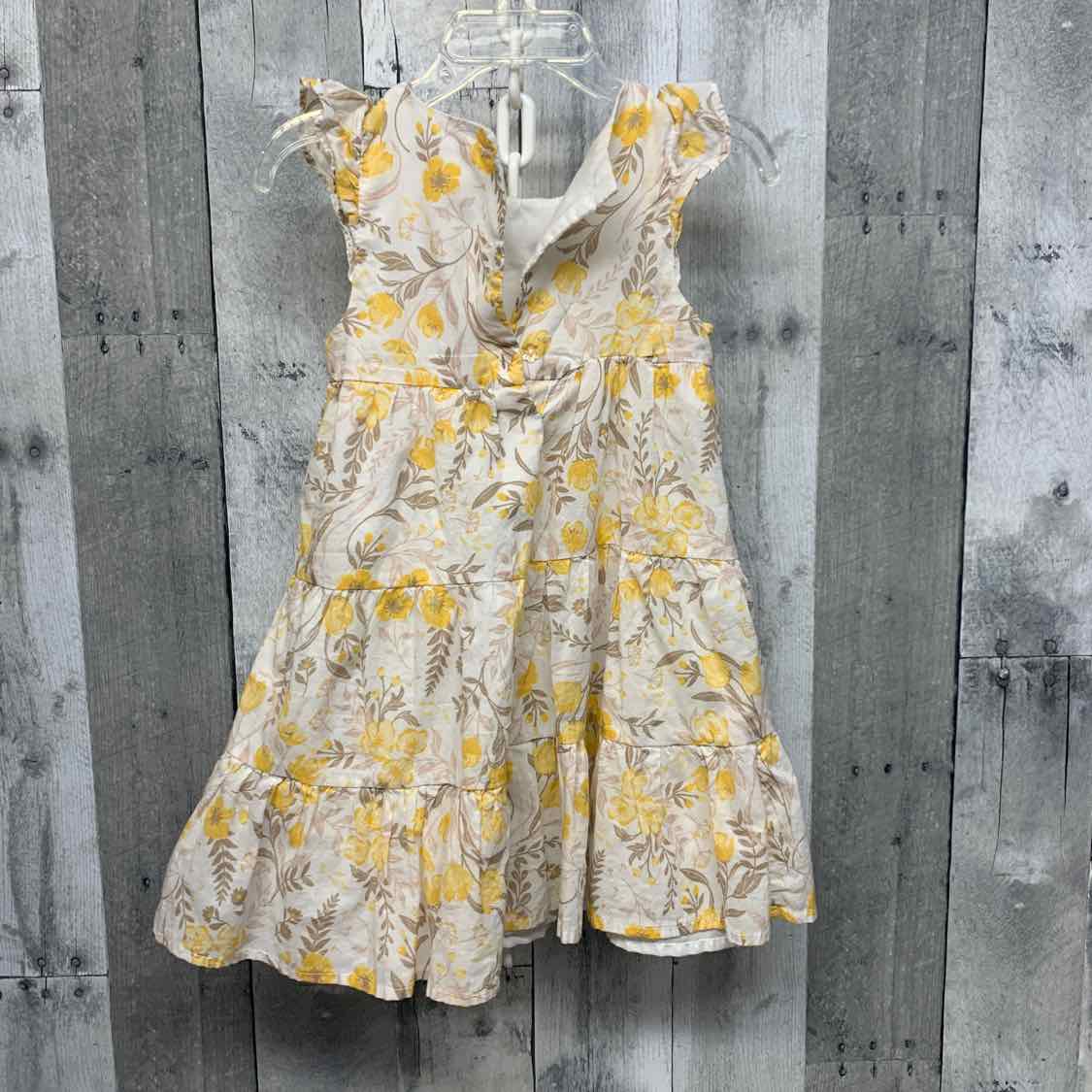 Size 3T White/Yellow B Brand Dress