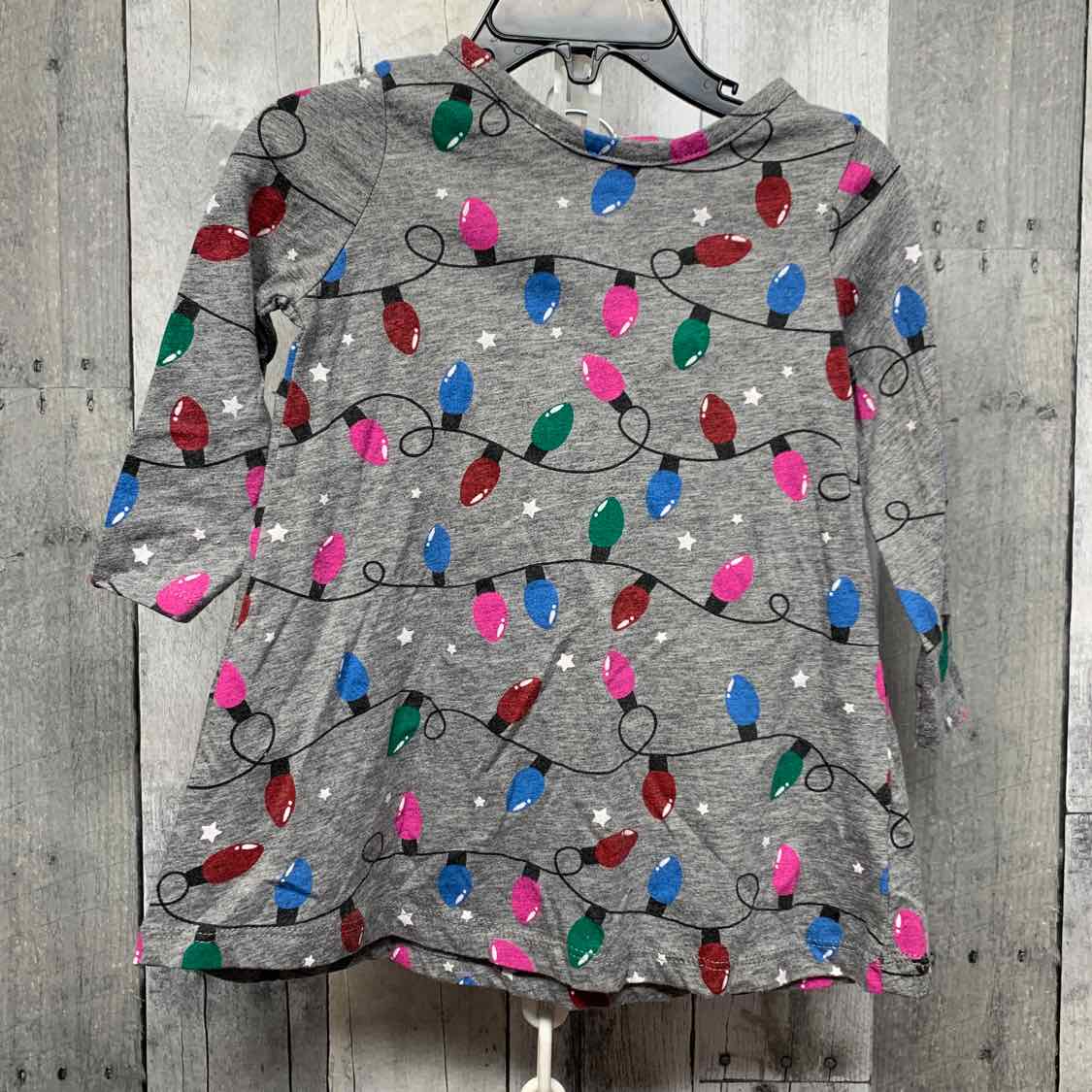 Size 18 Months Gray Print Holiday Brands 2pc Dress