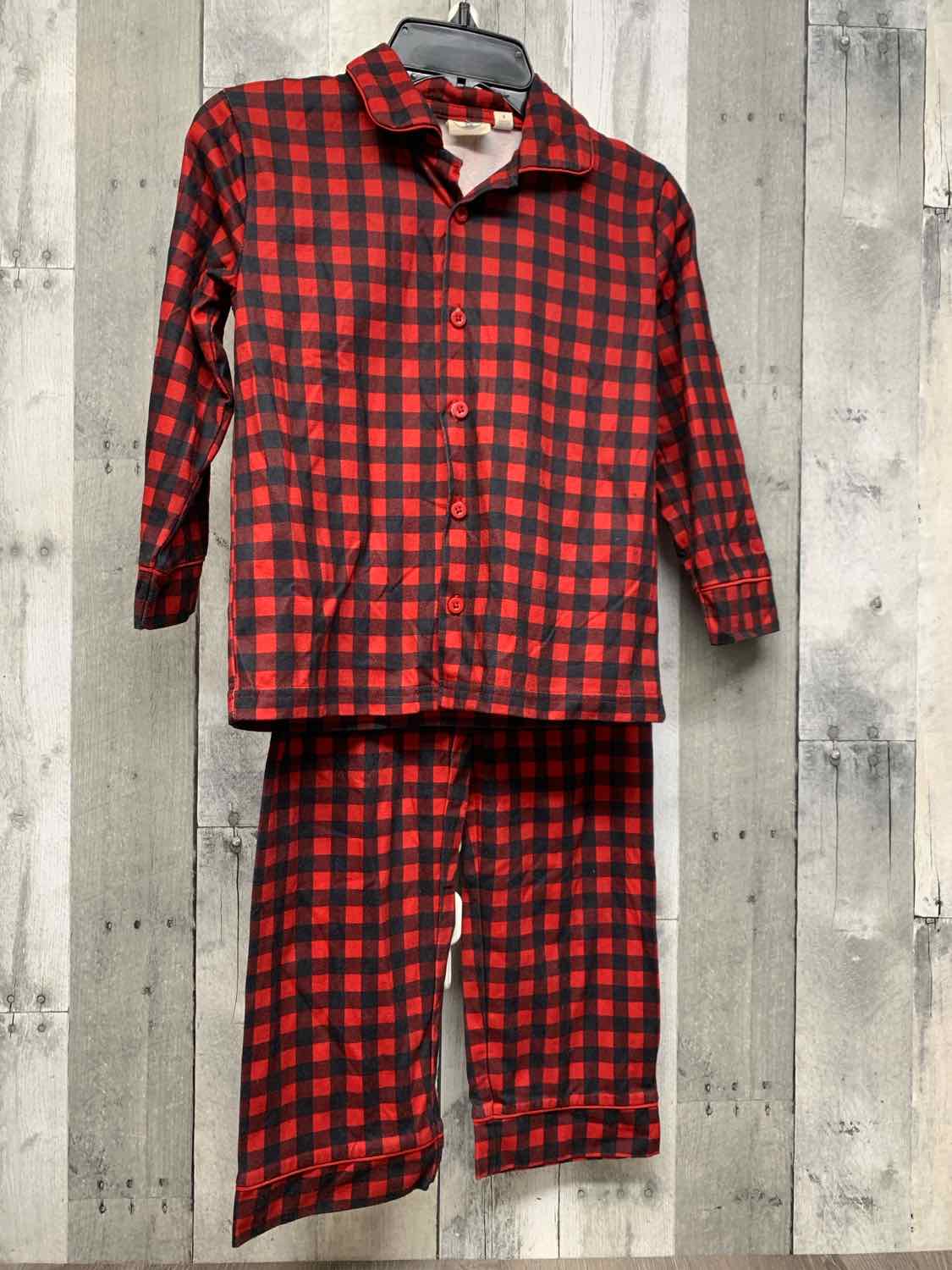 Size 5 Red Plaid Bass Pro Shop 2pc PJs