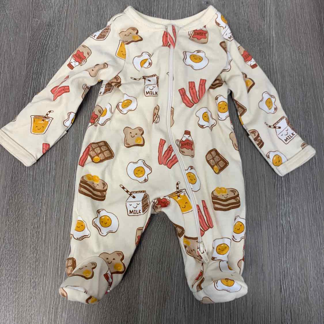 Size Preemie Tan Print Wonder Nation Footy PJs