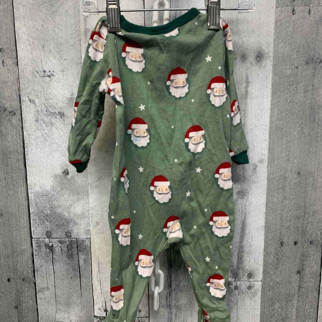Size 3 Months Green Print B Brand Footy PJs