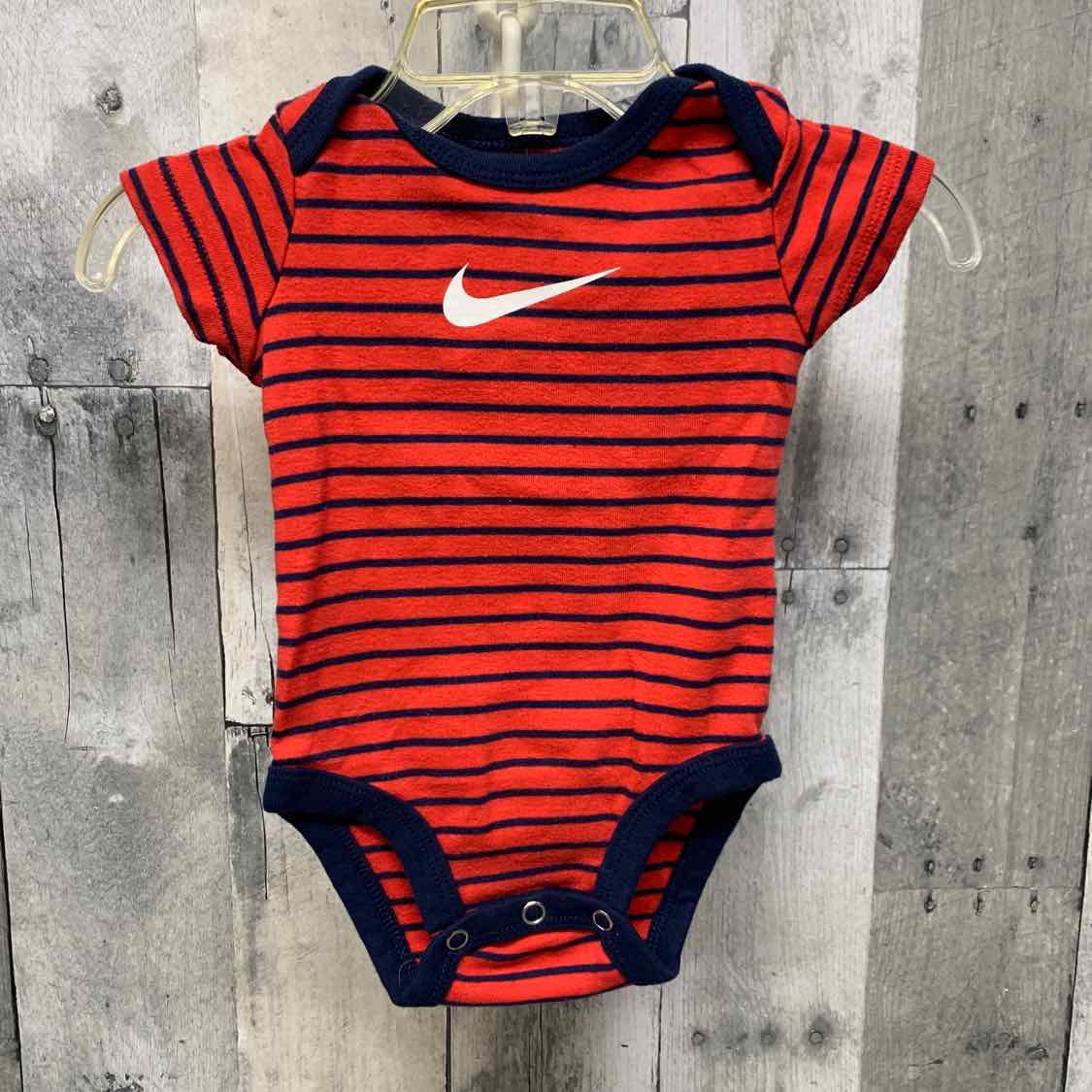 Size 6 Months Red/Navy Sport Brand Bodysuit - OodlesCB