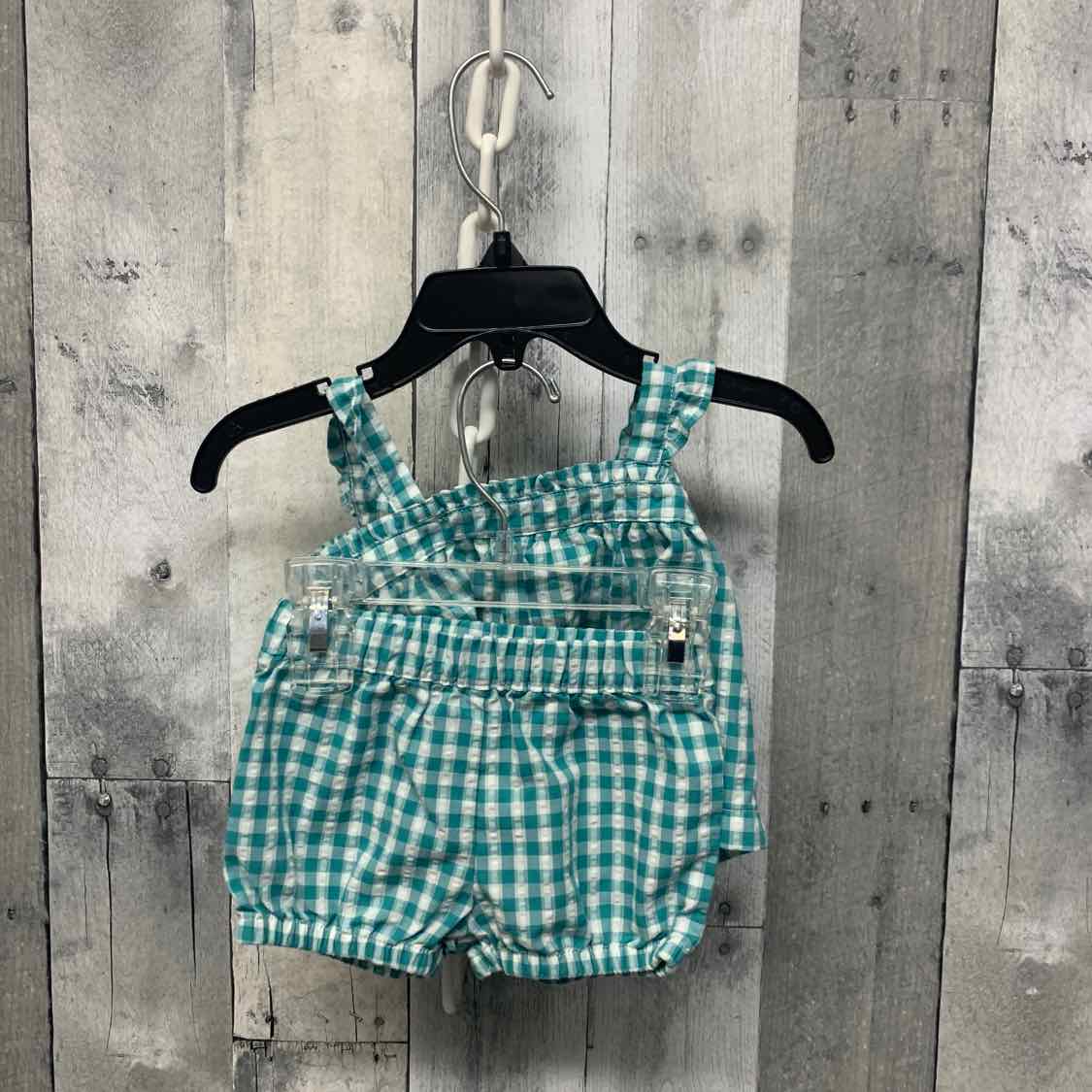 Size 3 Months Blue/White Carter's Shirt/Shorts