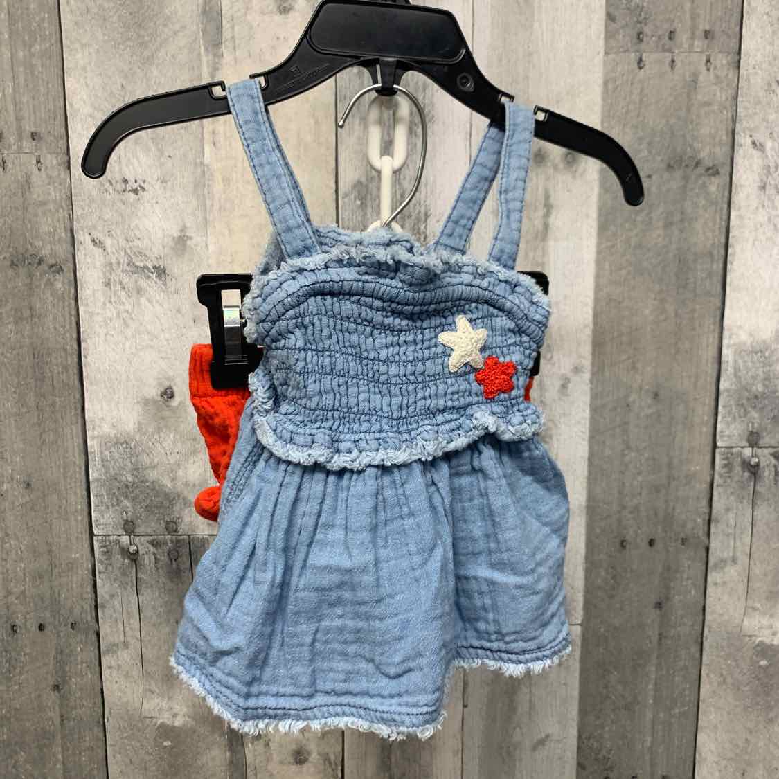 Size 6-9 Months Red/White/Blue Cat & Jack Shirt/Shorts