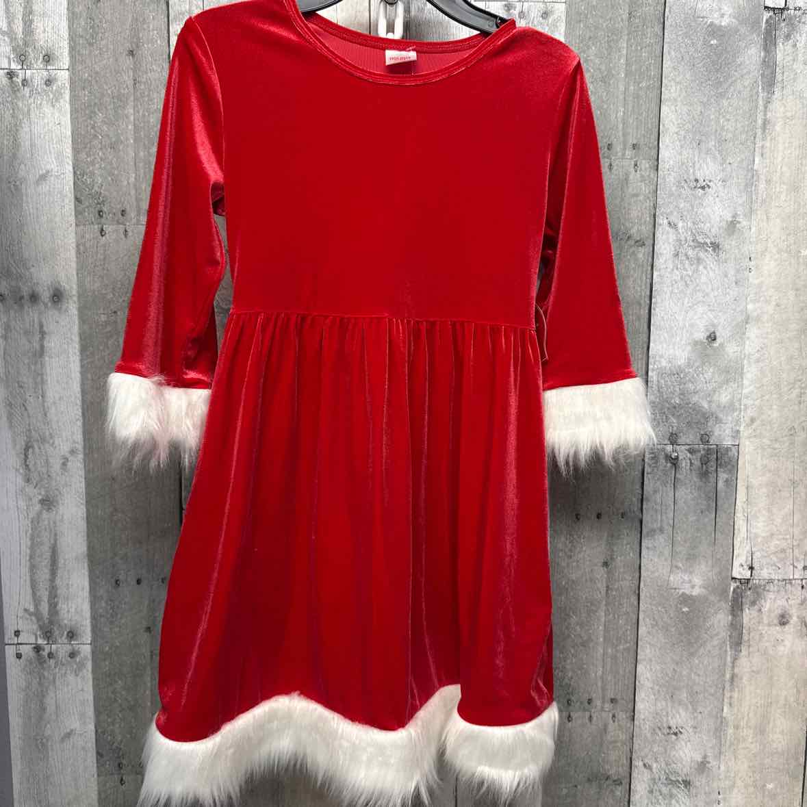Size 7/8 Red/White Holiday Brands LS Dress
