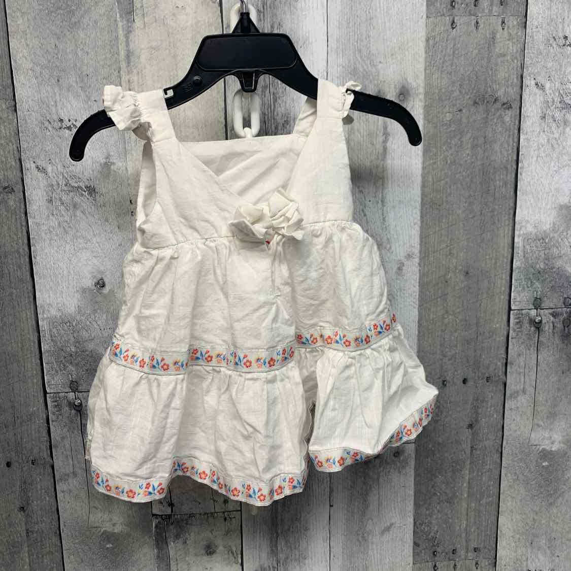 Size 6-9 Months White Floral Print B Brand Dress