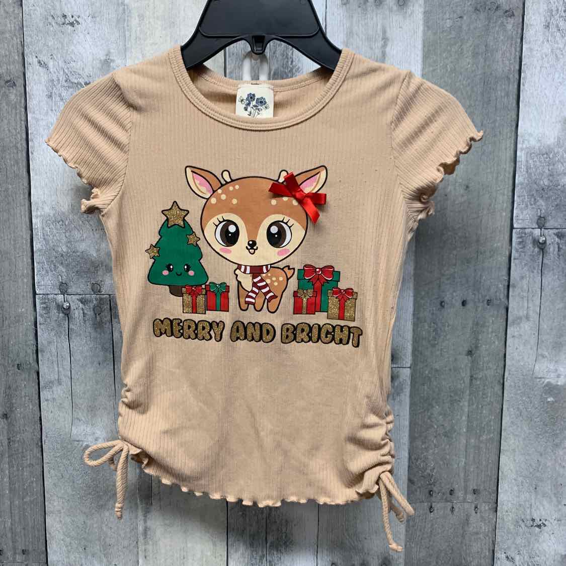 Size 5 Tan Graphic Lily Bleu T Shirt