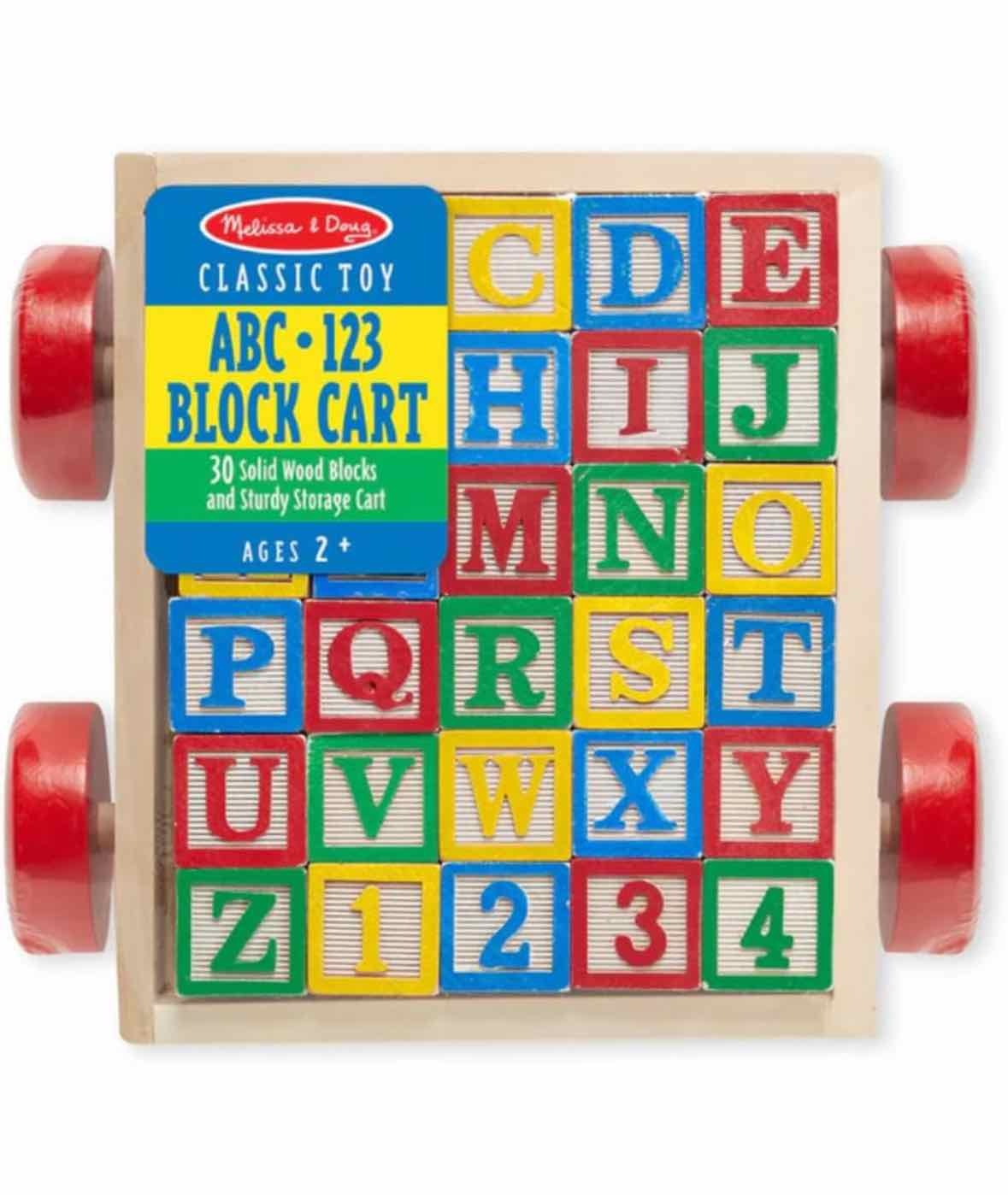 Melissa & Doug Classic ABC Block Cart