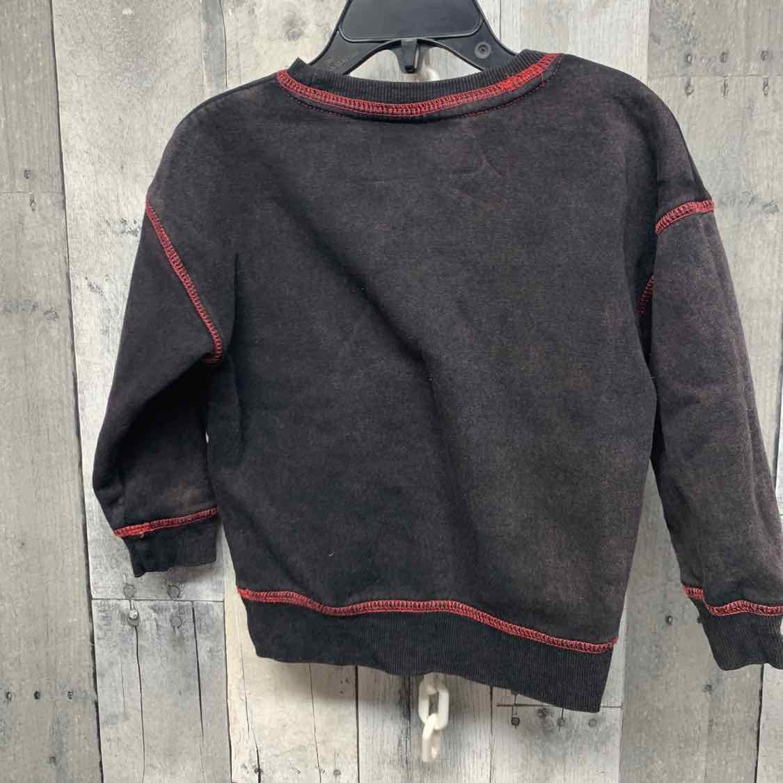 Size 2T Black Graphic Holiday Brands Sweat Shirt
