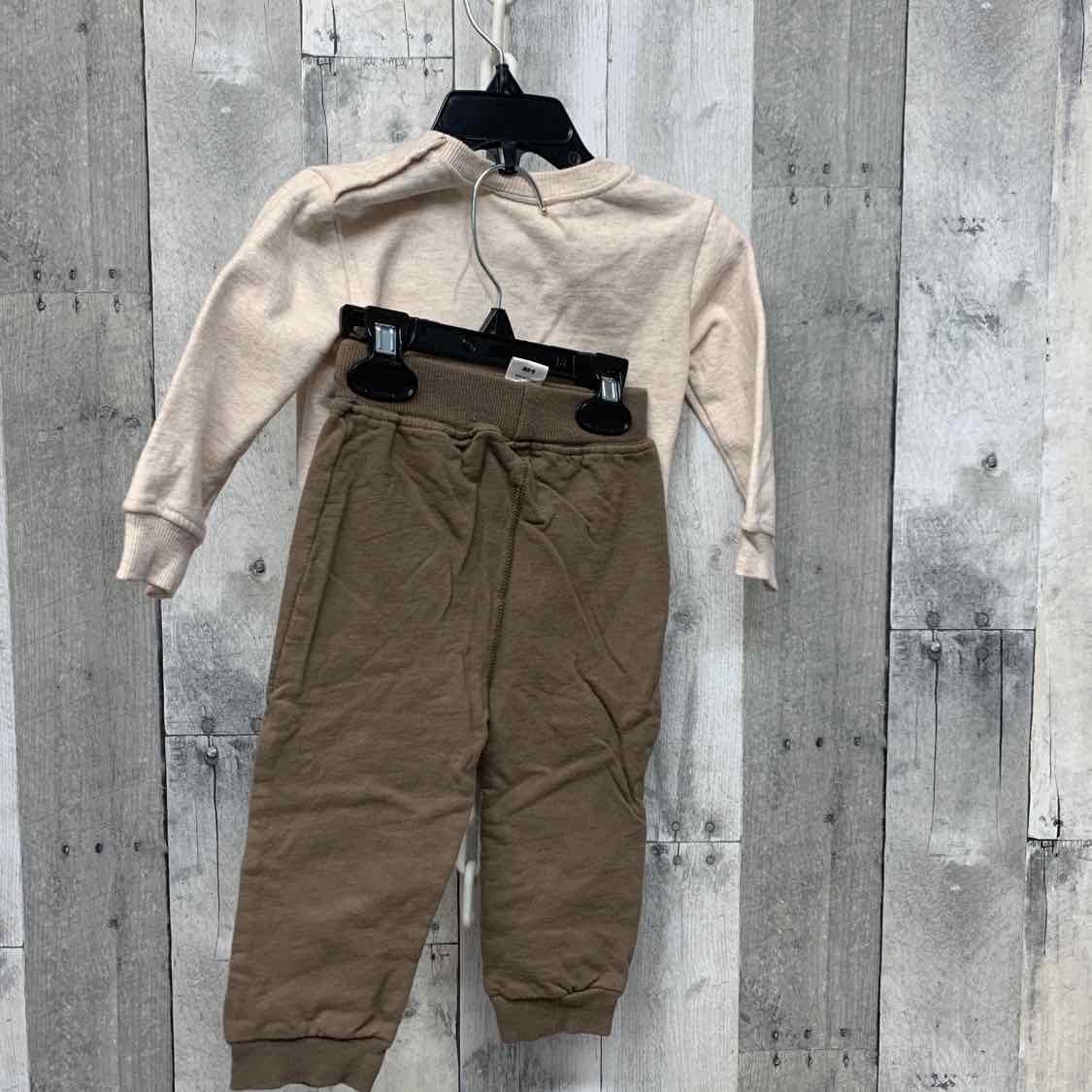 Size 6-9 Months Tan/Brown Disney Sweats - 2pc