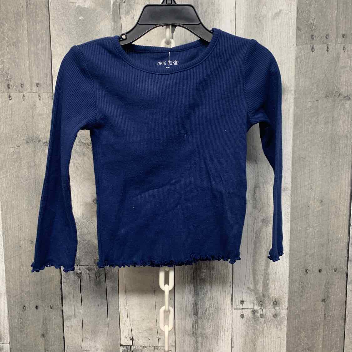 Size 2T Navy Okie Dokie Long Sleeve Shirt