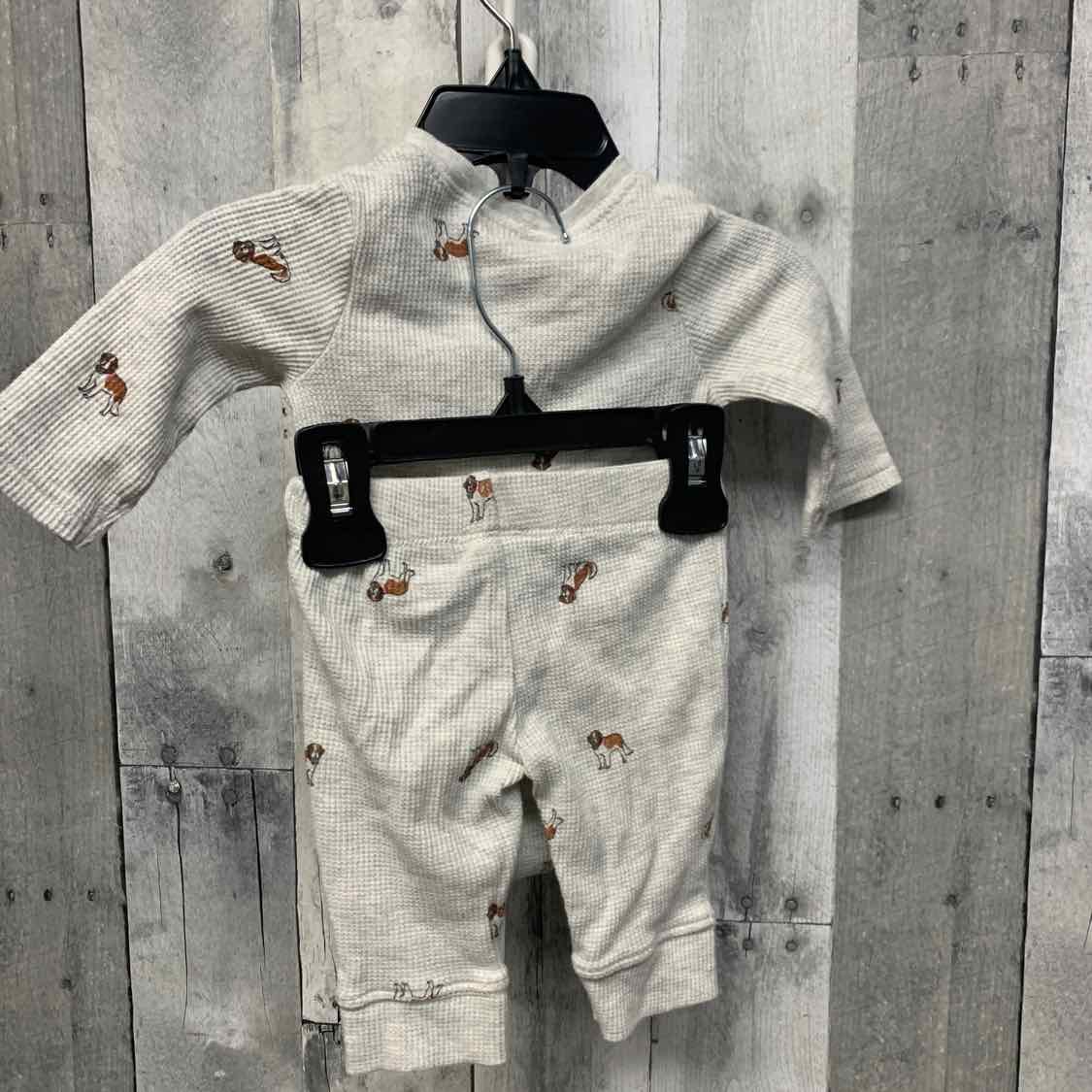 Size 3 Months Gray Print Carter's Shirt/Pants