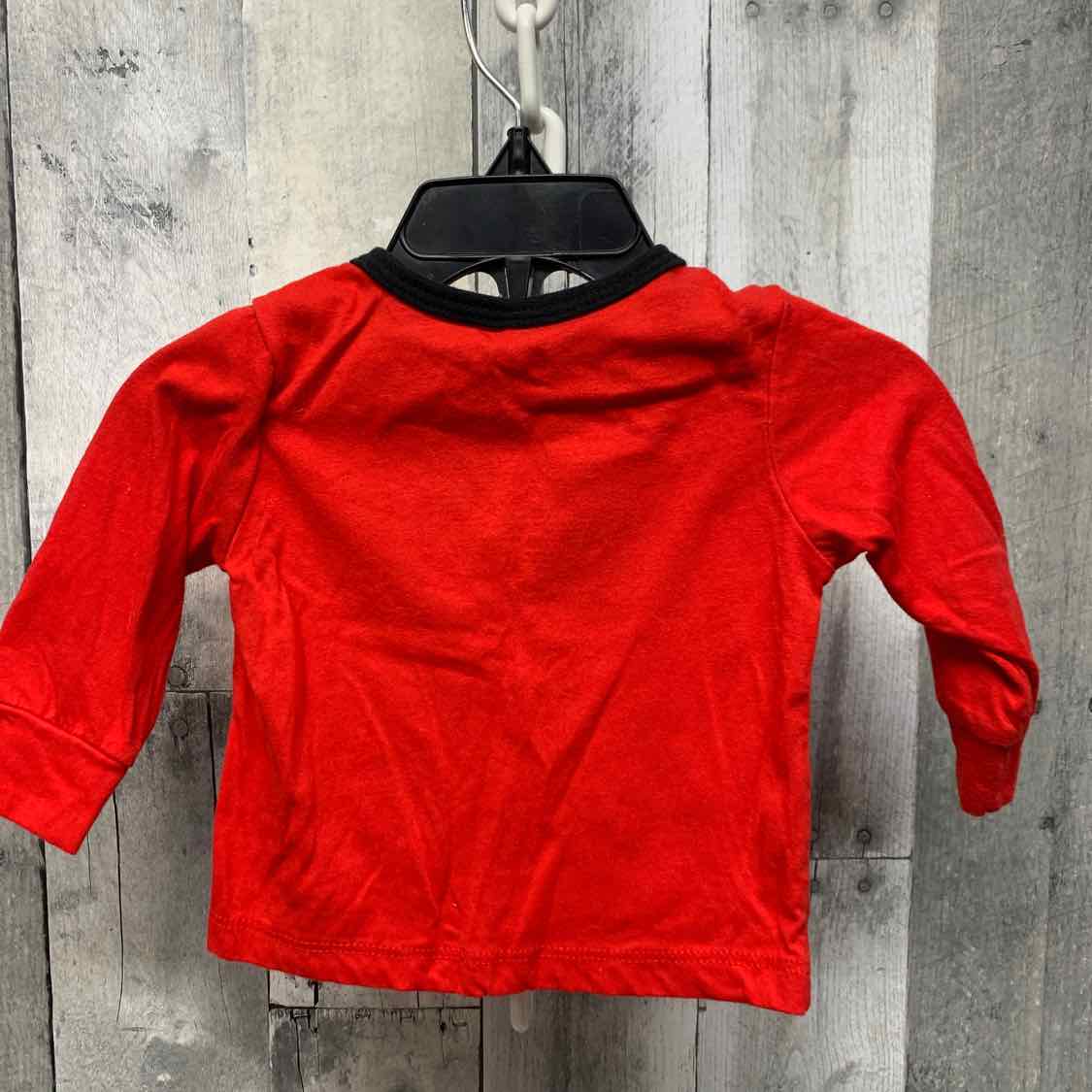 Size 6 Months Red/Black Sport Brand Long Sleeve Shirt