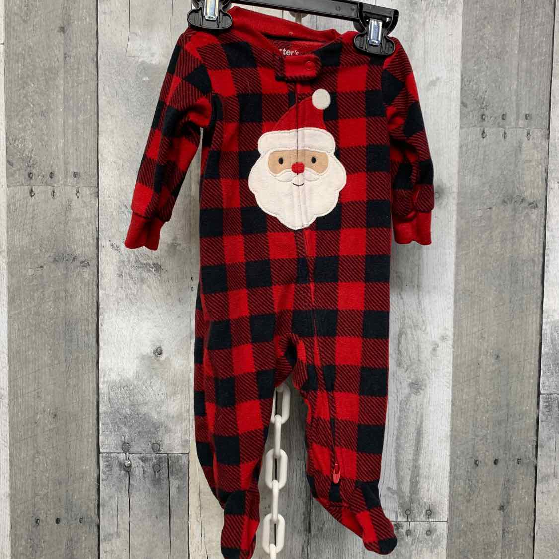 Size 0-3 Months Red/Black Child of Mine Footy PJs