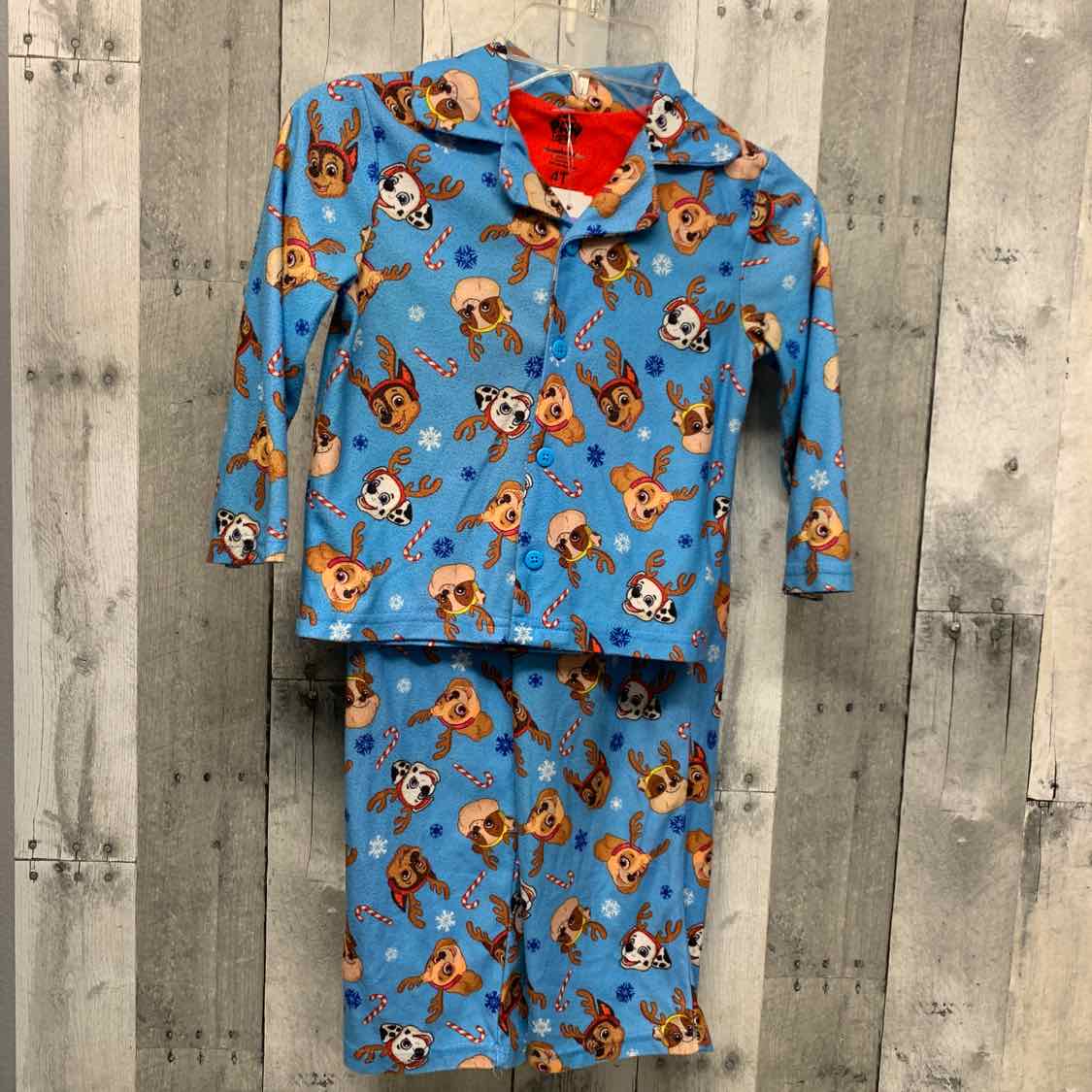 Size 4T Blue Print Paw Patrol 2pc PJs