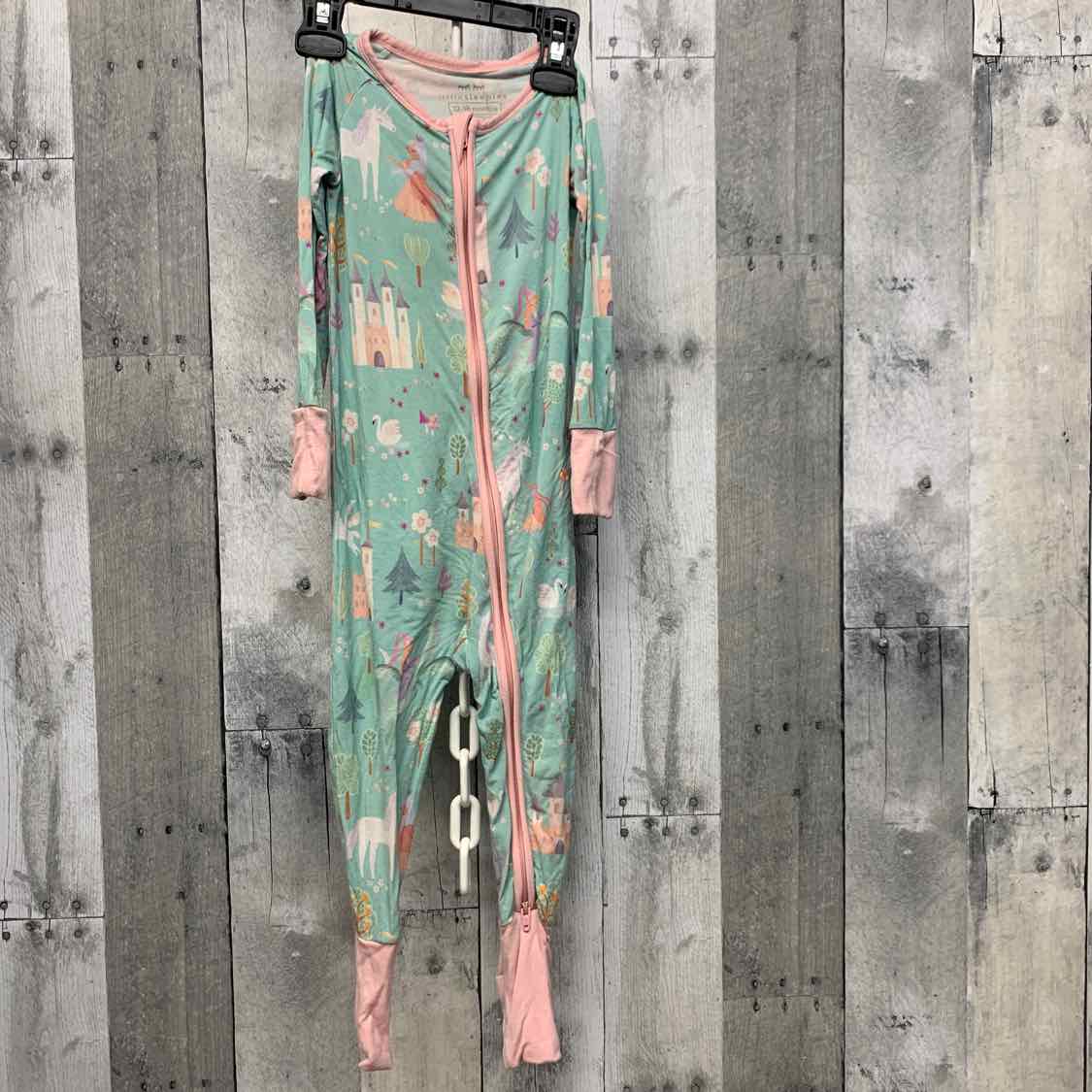Size 12-18 Months Mint/Pink Little Sleepies Footy PJs