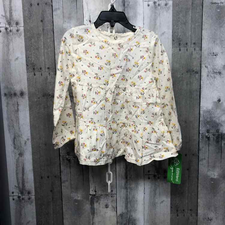 Size 3T Ivory Print Simple Joys Long Sleeve Shirt