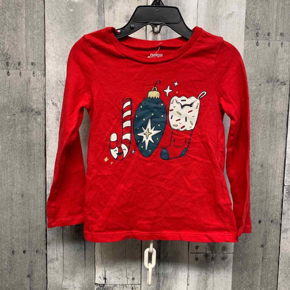 Size 3T Red Graphic Osh Kosh Long Sleeve Shirt