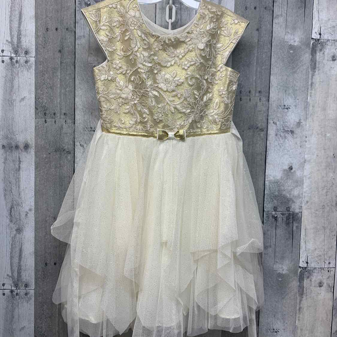 Size 8 Gold/Orange Jona Michelle Dress - Party