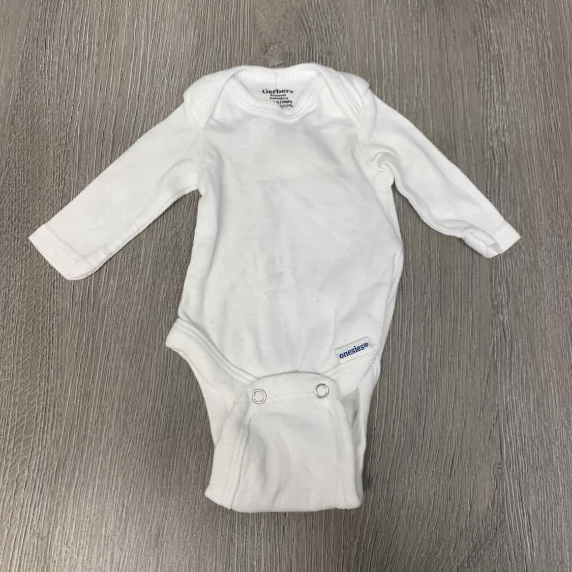 Size Preemie White Gerber Bodysuit - OodlesCB