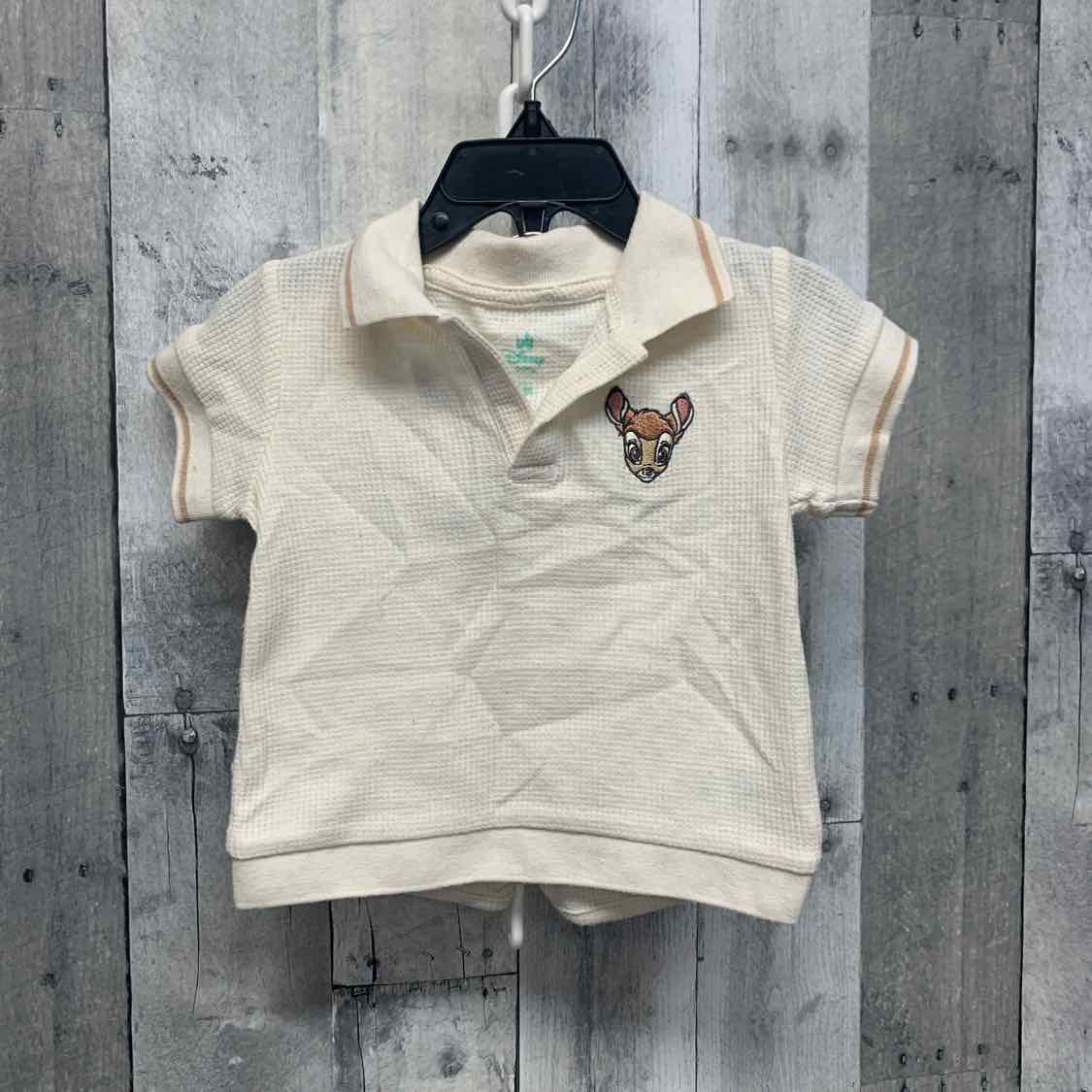 Size 6-9 Months Tan/Brown Disney Shirt/Shorts - OodlesCB