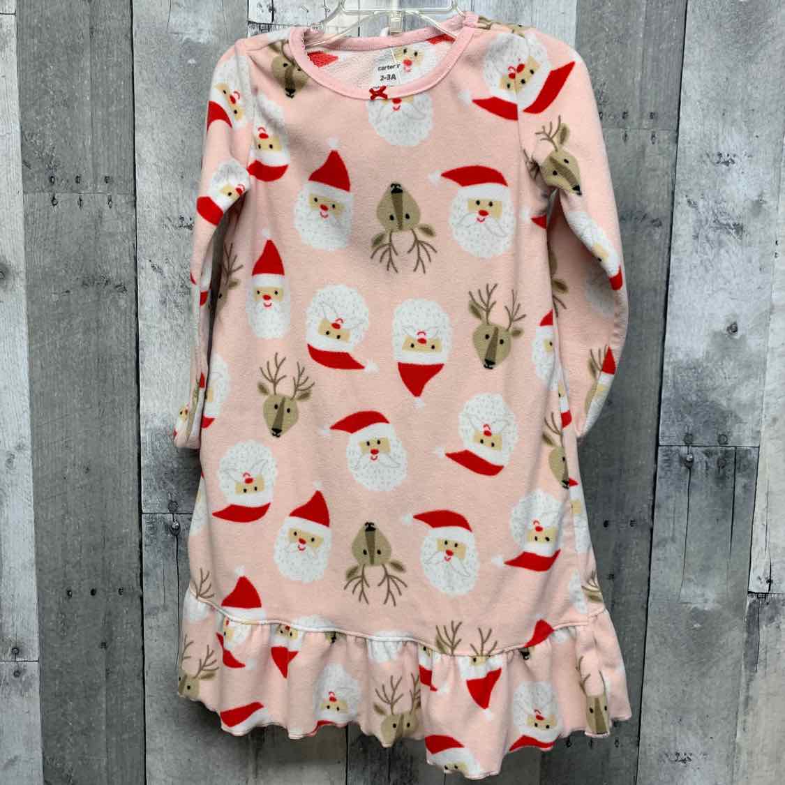 Size 2/3 Pink/Red Carter's Nightgown