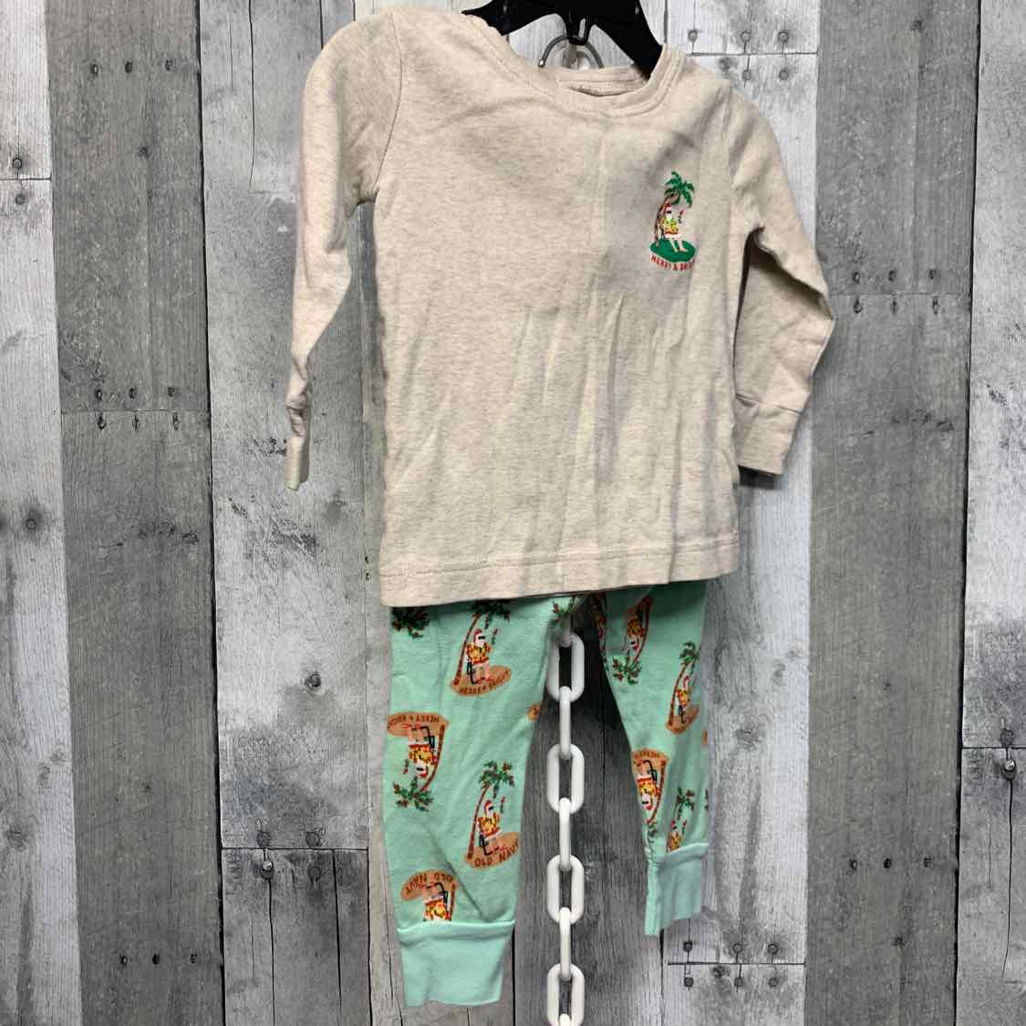 Size 18-36 Months Tan Print Old Navy 2pc PJs